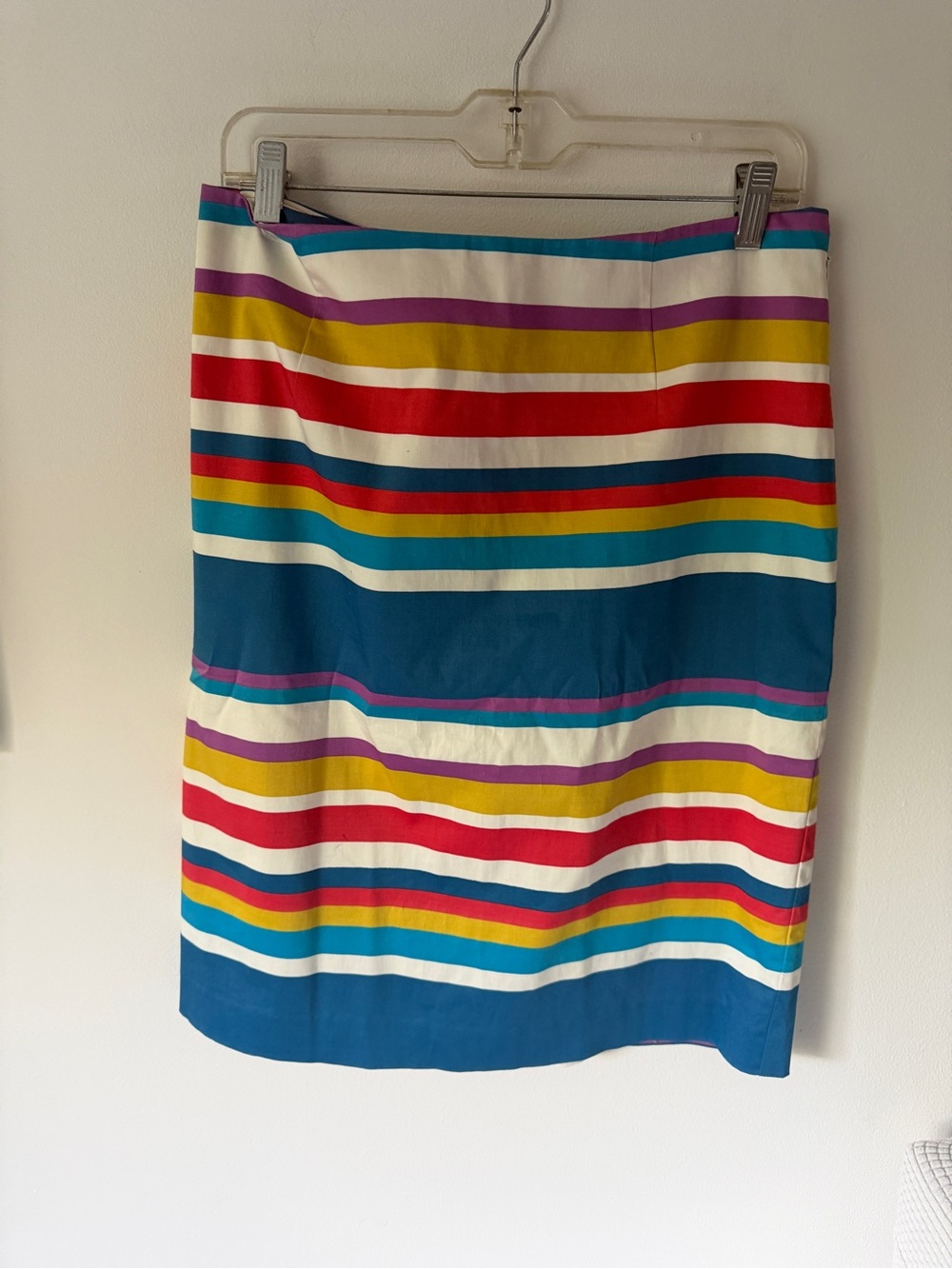 Boden Multicolor Striped Pencil Skirt - Blue, Red & Yellow
